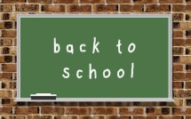 Chalkboard with words "back to school"